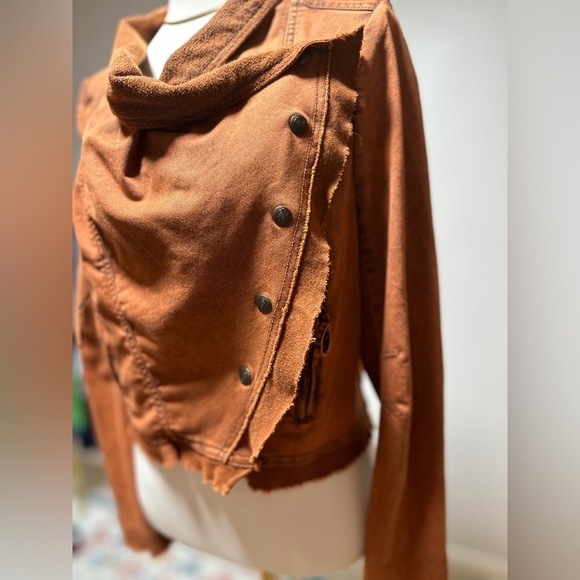 Free People Boho Drape Raw Hem Jacket S - Picture 8 of 11